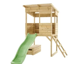 Westmann Spielhaus Wildnis inkl. Rutsche, ca. B126/H205/T114 cm Natur Hot