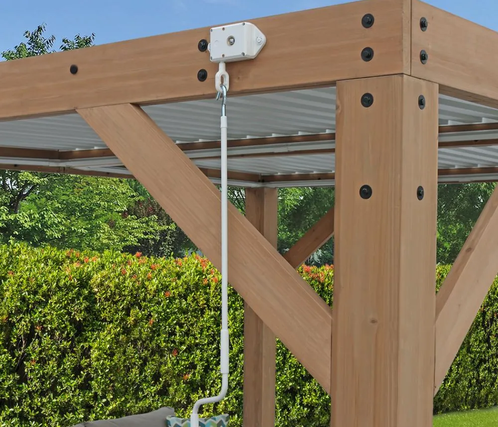 Westmann Pergolen > Zedernholz-Pavillon Karl, mit Lamellendach, ca. B396/H251/T335 cm