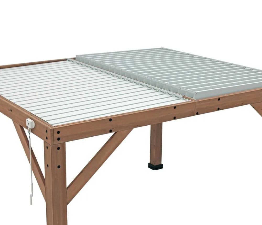 Westmann Pergolen > Zedernholz-Pavillon Karl, mit Lamellendach, ca. B396/H251/T335 cm