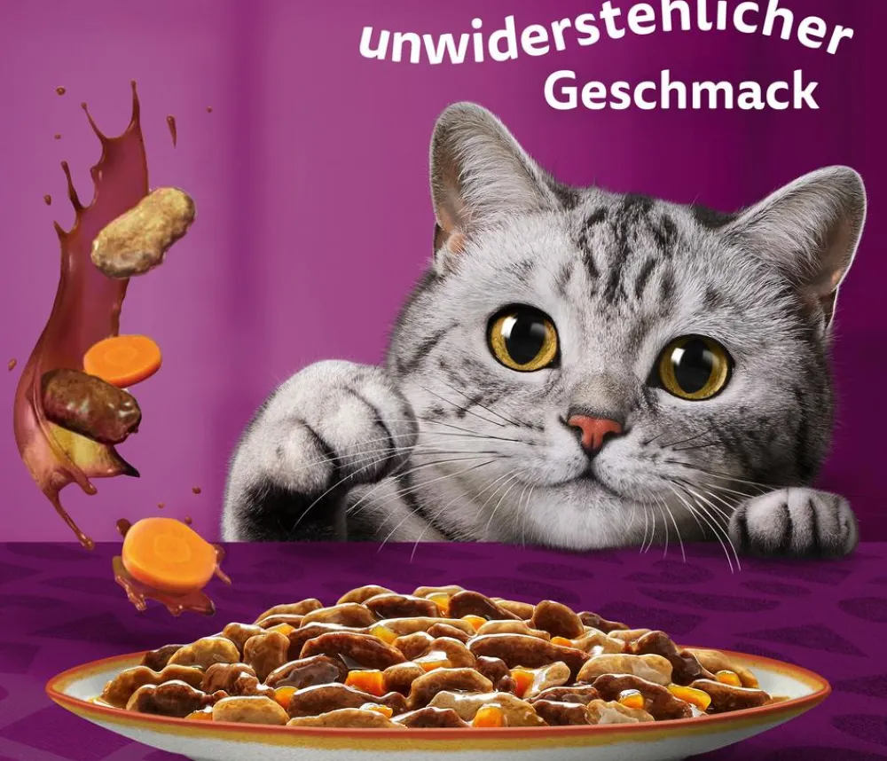 Whiskas® Nassfutter Katze - Nassfutter für Katzen Multipack Tasty Mix Country Collection in Sauce, Adult