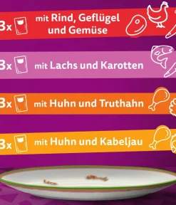 Whiskas® Nassfutter Katze > Nassfutter für Katzen Multipack Tasty Mix Chef's Choice in Sauce, Adult, 12 x 85 g