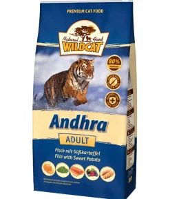 Wildcat Trockenfutter für Katzen Andhra Adult, Fisch mit Süßkartoffeln, 3 kg Discount