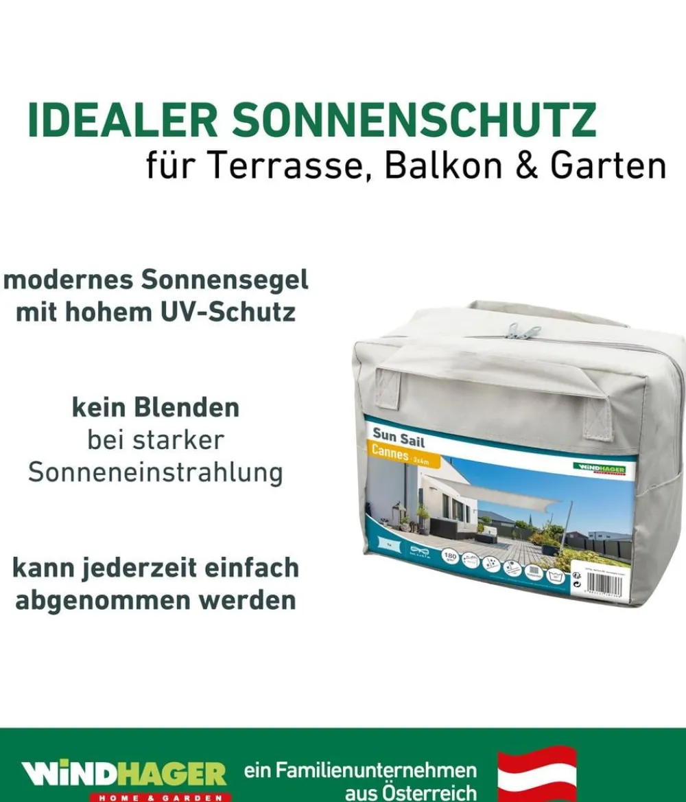 Windhager Sonnensegel > Sonnensegel Cannes, rechteckig, ca. B400/T300 cm