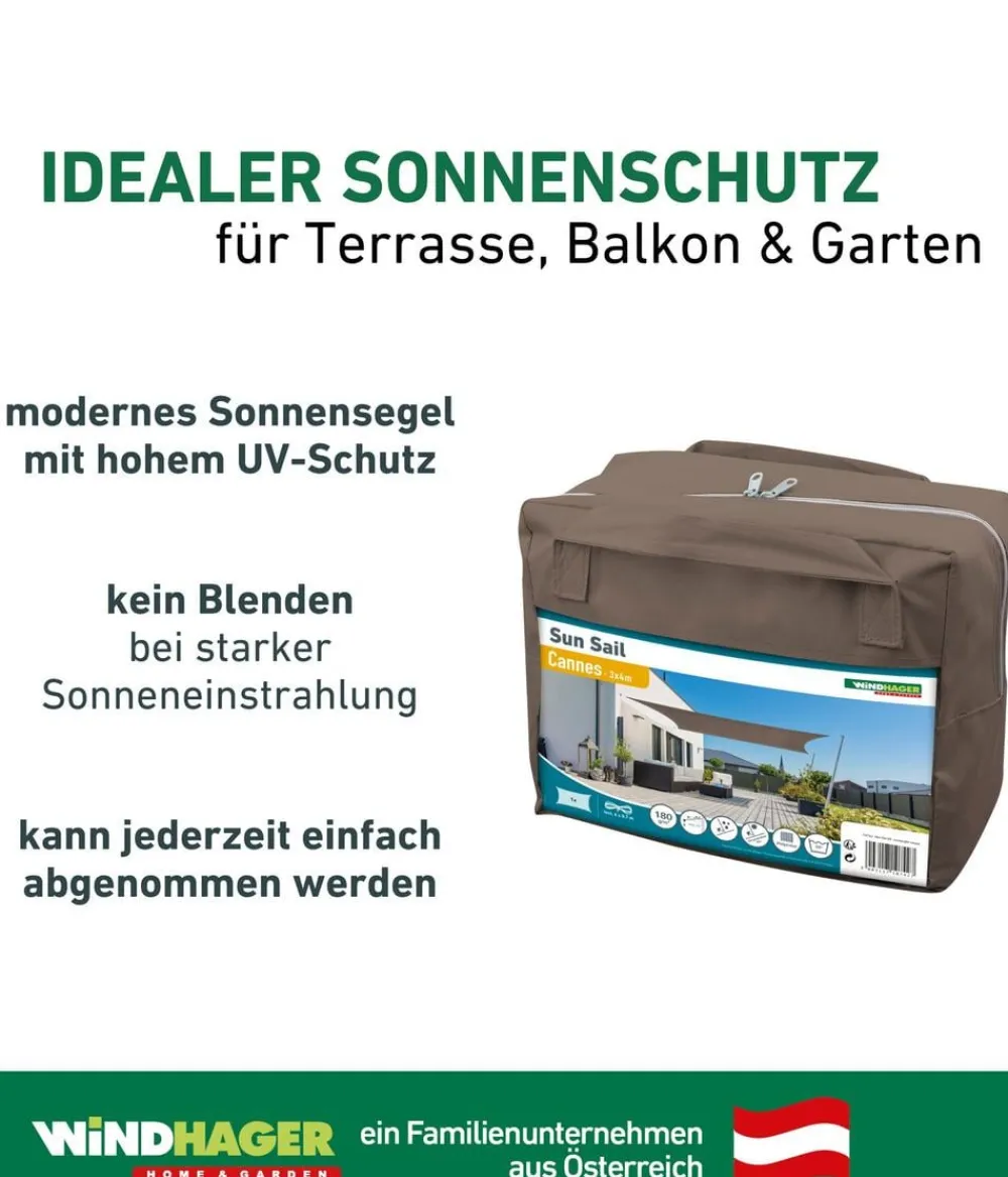 Windhager Sonnensegel > Sonnensegel Cannes, rechteckig, ca. B400/T300 cm