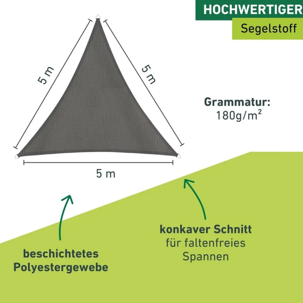 Windhager Sonnensegel > Sonnensegel Cannes, dreieckig, ca. B500/T500 cm