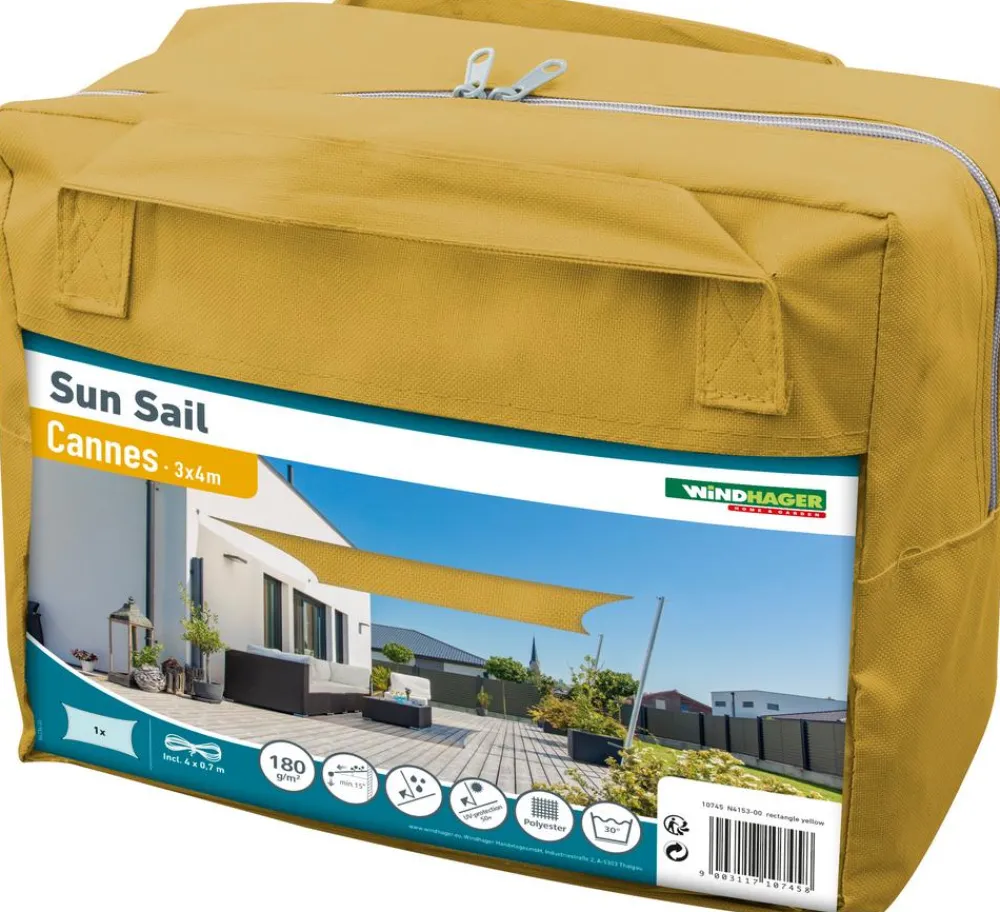 Windhager Sonnensegel Cannes, rechteckig, ca. B400/T300 cm Gelb Sale
