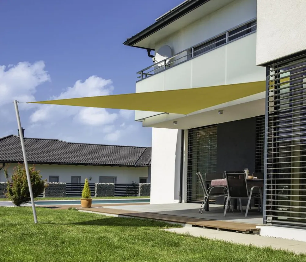 Windhager Sonnensegel Cannes, dreieckig, ca. B500/T500 cm Gelb Outlet