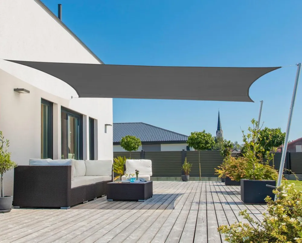 Windhager Sonnensegel - Sonnensegel Cannes, rechteckig, ca. B500/T400 cm Dunkelgrau