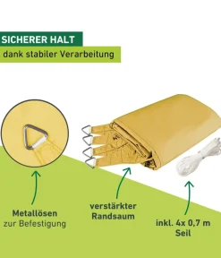 Windhager Sonnensegel - Sonnensegel Cannes, rechteckig, ca. B500/T400 cm Gelb