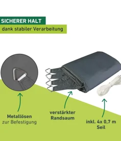 Windhager Sonnensegel - Sonnensegel Cannes, rechteckig, ca. B400/T300 cm Dunkelgrau