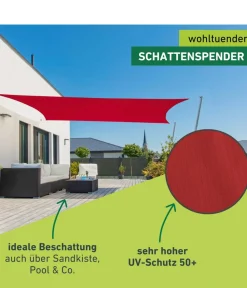Windhager Sonnensegel - Sonnensegel Cannes, rechteckig, ca. B400/T300 cm Rot