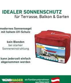 Windhager Sonnensegel - Sonnensegel Cannes, rechteckig, ca. B400/T300 cm Rot