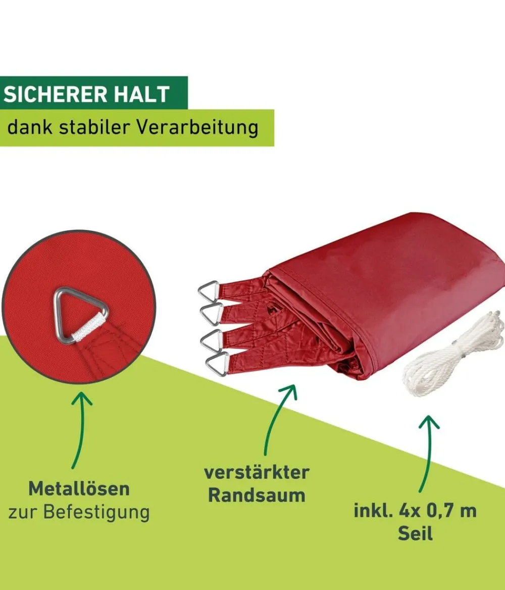 Windhager Sonnensegel - Sonnensegel Cannes, rechteckig, ca. B400/T300 cm Rot