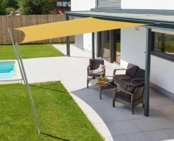 Windhager Sonnensegel Cannes, quadratisch, ca. B400/T400 cm Gelb Discount