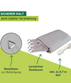 Windhager Sonnensegel - Sonnensegel Cannes, quadratisch, ca. B500/T500 cm Hellgrau