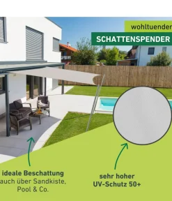 Windhager Sonnensegel - Sonnensegel Cannes, quadratisch, ca. B500/T500 cm Hellgrau