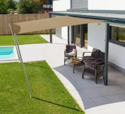Windhager Sonnensegel - Sonnensegel Cannes, quadratisch, ca. B400/T400 cm Hellbraun