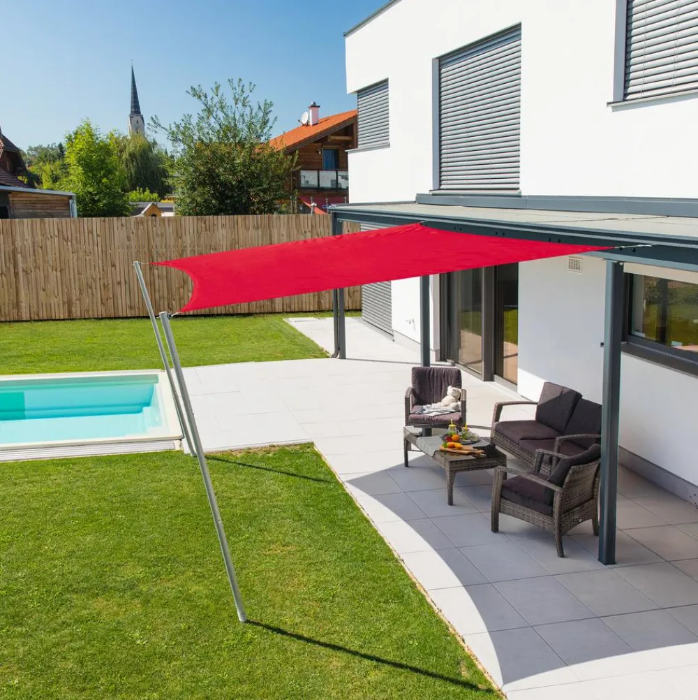 Windhager Sonnensegel - Sonnensegel Cannes, quadratisch, ca. B400/T400 cm Rot