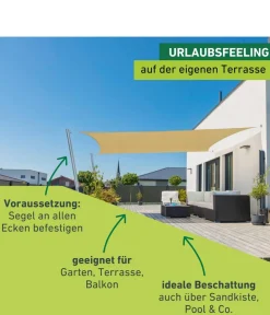 Windhager Sonnensegel Capri, rechteckig, ca. B400/T300 cm Beige Outlet