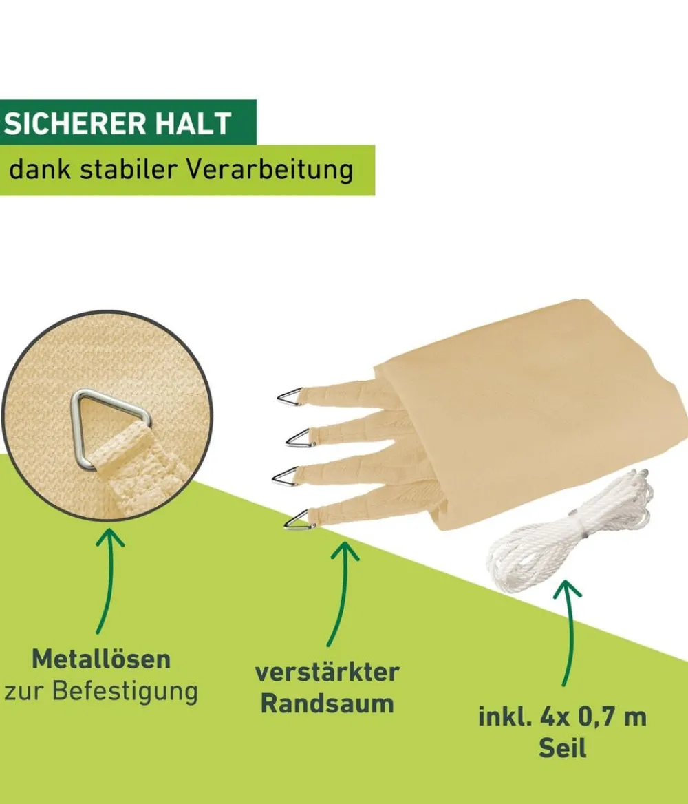 Windhager Sonnensegel Capri, rechteckig, ca. B400/T300 cm Beige Outlet