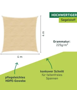 Windhager Sonnensegel > Sonnensegel Capri, quadratisch, ca. B400/T400 cm