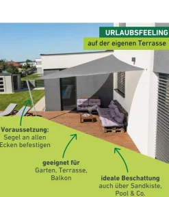 Windhager Sonnensegel Capri, dreieckig, ca. B500/T500 cm Grau Discount