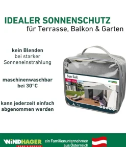 Windhager Sonnensegel Capri, dreieckig, ca. B500/T500 cm Grau Discount