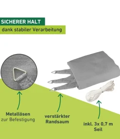 Windhager Sonnensegel Capri, dreieckig, ca. B500/T500 cm Grau Discount