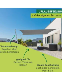 Windhager Sonnensegel Capri, rechteckig, ca. B500/T400 cm Grau Online