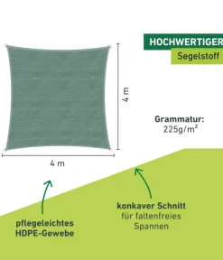 Windhager Sonnensegel Capri, quadratisch, ca. B400/T400 cm Grün Discount