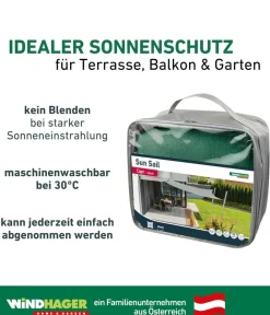 Windhager Sonnensegel Capri, quadratisch, ca. B400/T400 cm Grün Discount