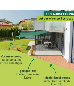 Windhager Sonnensegel Capri, quadratisch, ca. B400/T400 cm Grün Discount