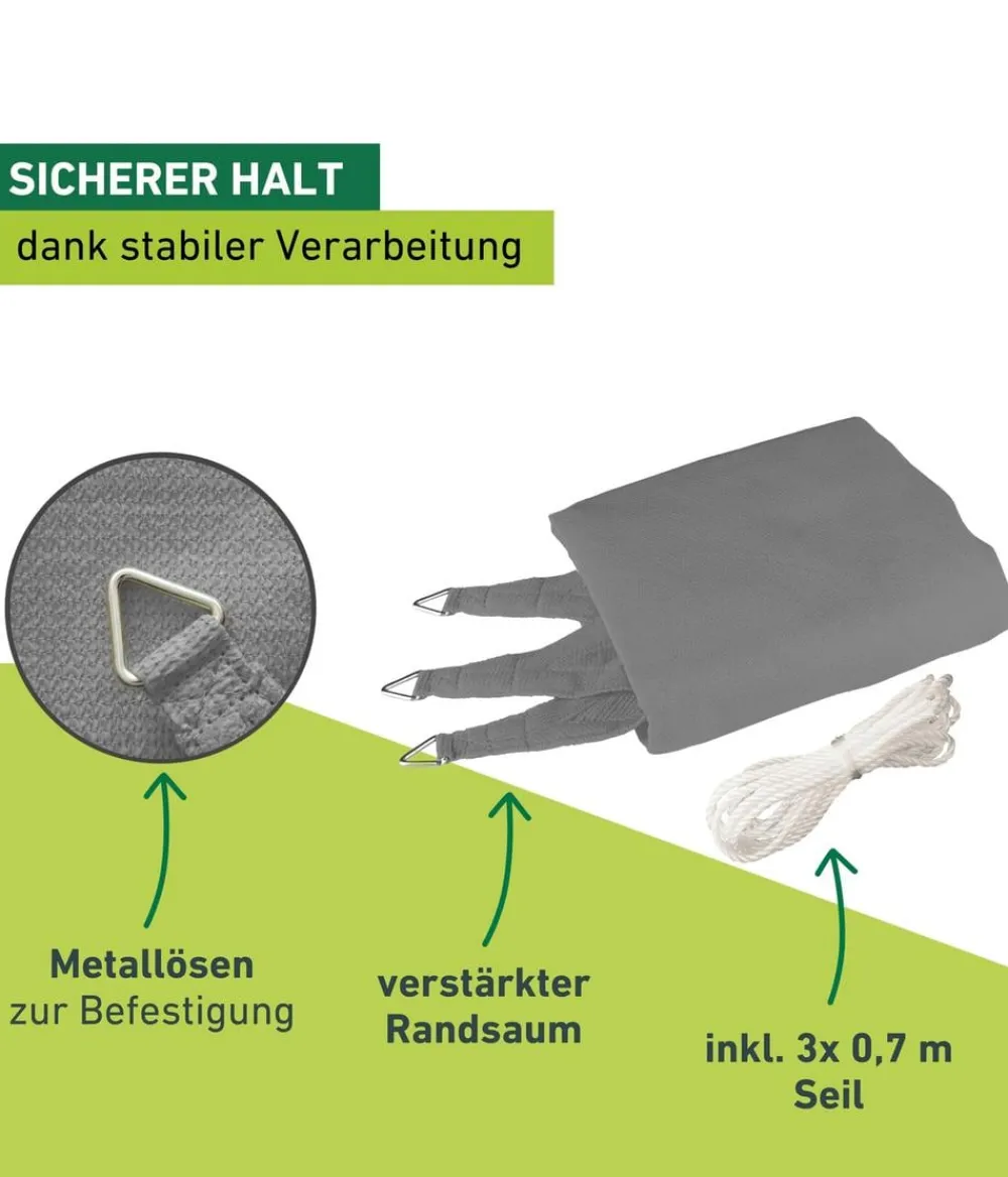 Windhager Sonnensegel Capri, dreieckig, ca. B400/T400 cm Grau Online