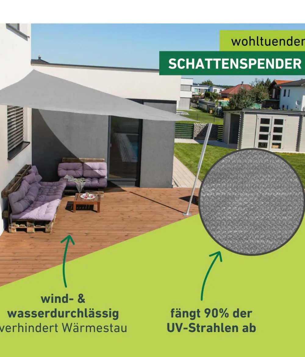 Windhager Sonnensegel Capri, dreieckig, ca. B400/T400 cm Grau Online