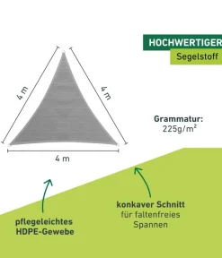 Windhager Sonnensegel Capri, dreieckig, ca. B400/T400 cm Grau Online