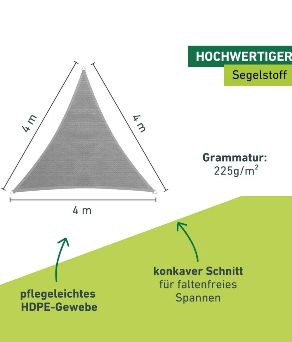 Windhager Sonnensegel Capri, dreieckig, ca. B400/T400 cm Grau Online