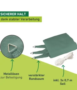 Windhager Sonnensegel Capri, dreieckig, ca. B400/T400 cm Grün New