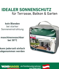 Windhager Sonnensegel Capri, dreieckig, ca. B400/T400 cm Grün New