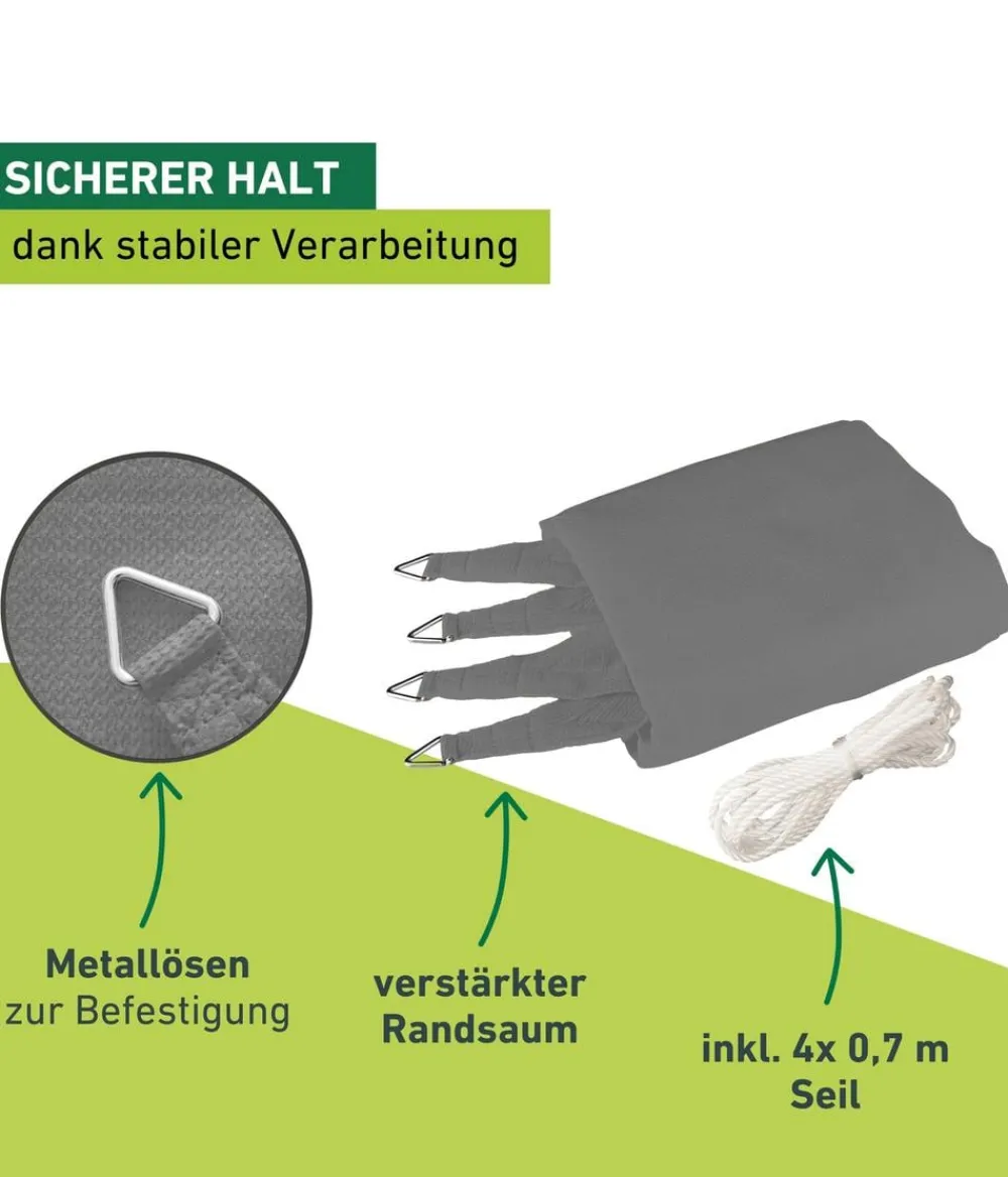Windhager Sonnensegel Capri, quadratisch, ca. B500/T500 cm Grau Sale