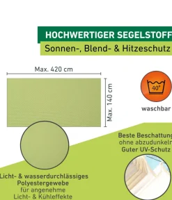 Windhager Sonnensegel, rechteckig, ca. B420/T140 cm Hellgrün Online