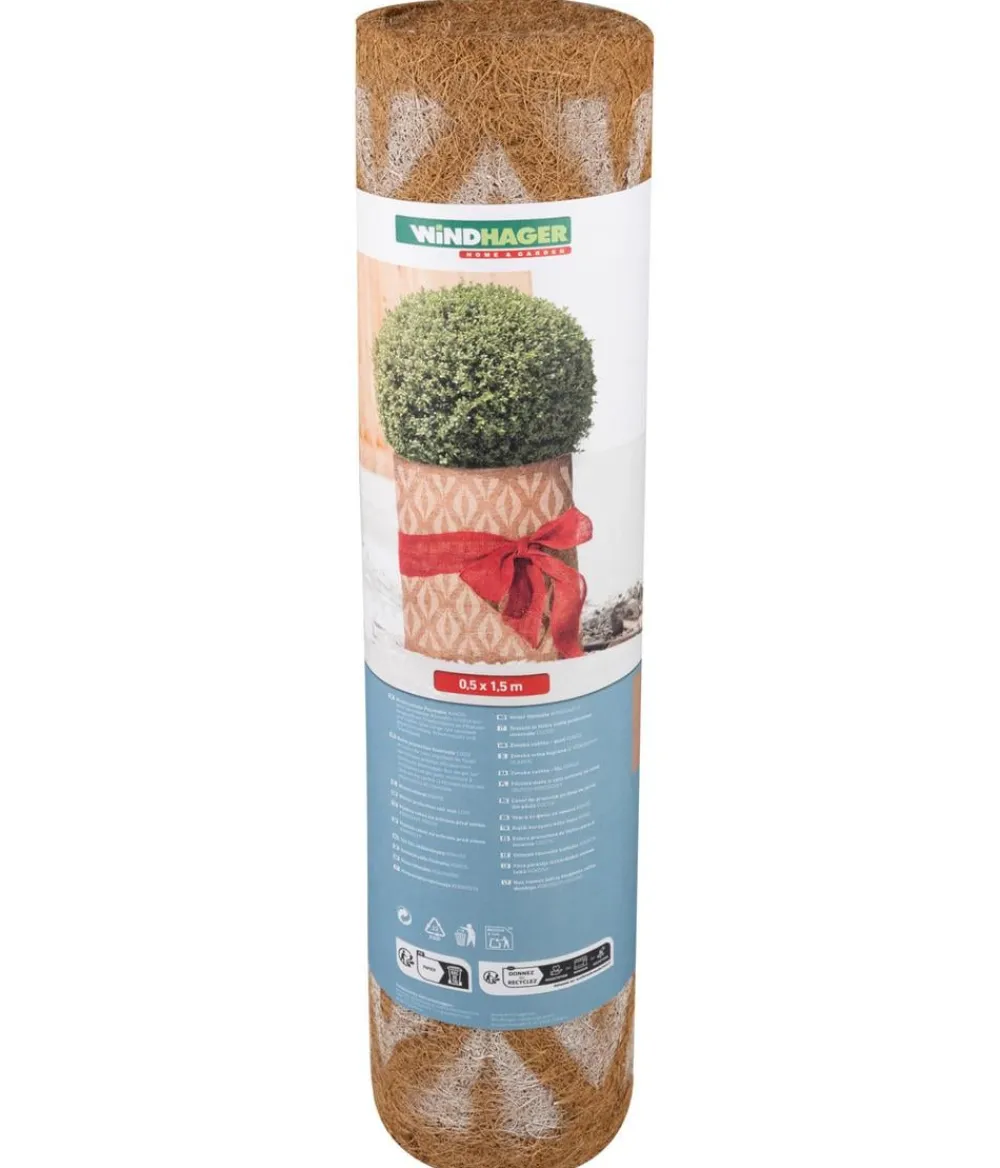 Windhager Pflanzenfolien & Ernteschutz - Winterschutz Kokos-Filzmatte, ca. B150/H51 cm Hellbraun