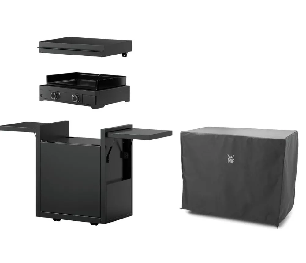 WMF Plancha Set 60E mit Wagen, ca. B75/H99,5/T63 cm Schwarz Online