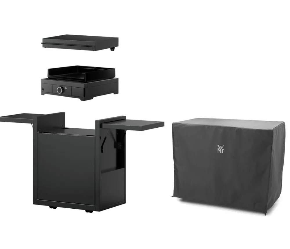 WMF Plancha Set 45E mit Wagen, ca. B60/H99,5/T63 cm Schwarz