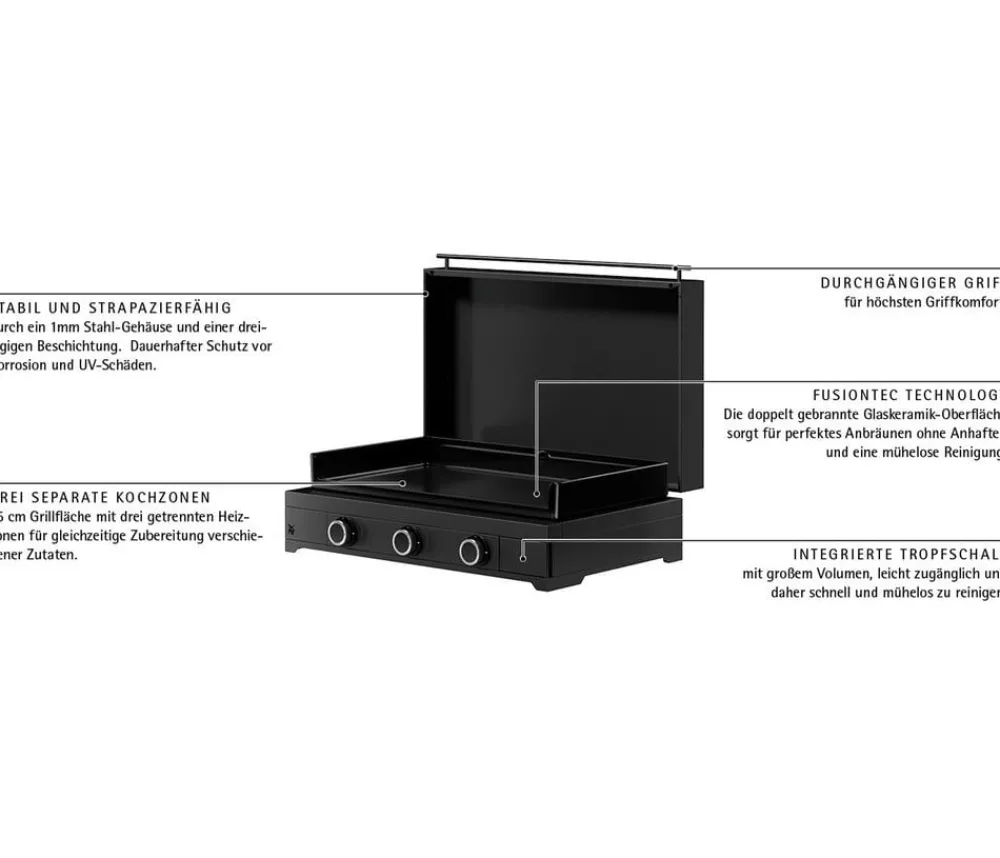 WMF Plancha Set 75G, ca. B80/H24,5/T63 cm Schwarz Discount