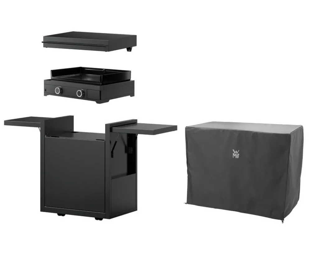 WMF Plancha Set 75G mit Wagen, ca. B90/H99,5/T63 cm Schwarz Online