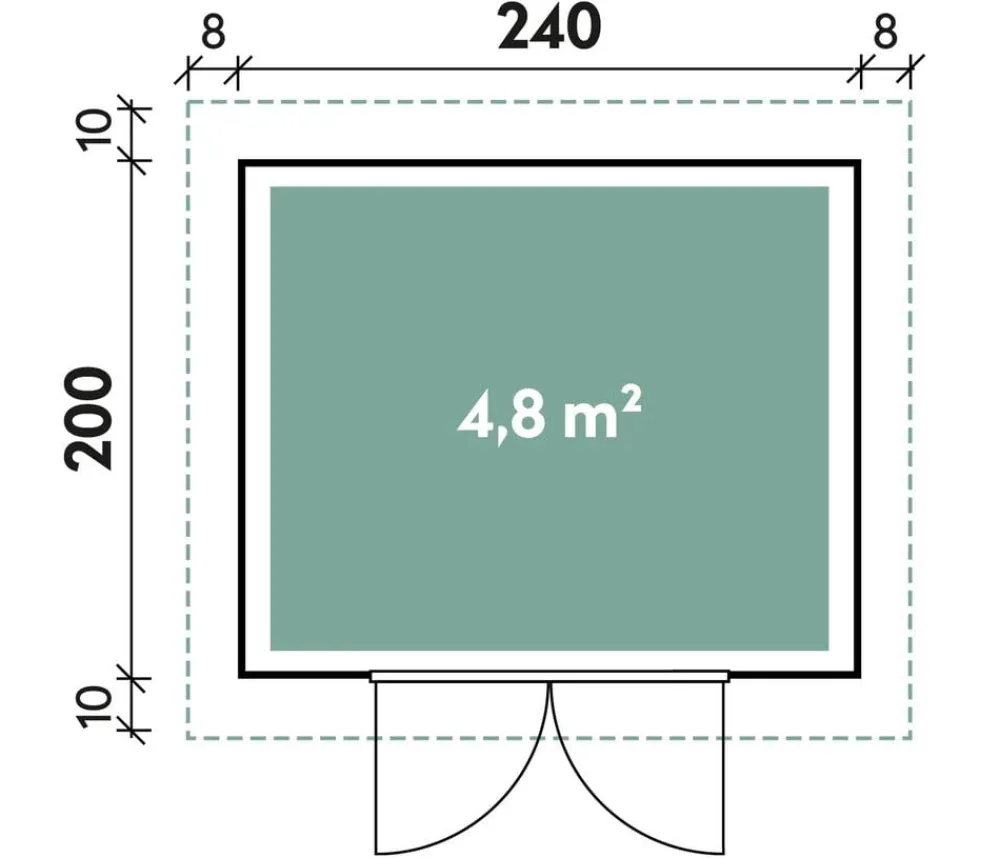 Wolff Finnhaus Gartenhaus Vitale 2420, ca. B256/H222/T220 cm Outlet