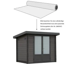 Wolff Finnhaus Gartenhaus WPC-Trend B, ca. B280/H222/T240 cm Grau Sale