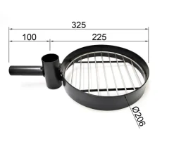 Wolff Finnhaus Zubehör & Ausstattung - kleiner Grillhalter Grillkota Basic Schwarz
