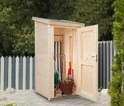 Wolff Finnhaus Premium Geräteschrank 20-A, ca. B90/H174/T103 cm Natur Best