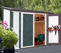 Wolff Finnhaus Gartenschränke & Minigaragen - Premium Geräteschrank 20-C, ca. B260/H178/T103 cm Natur